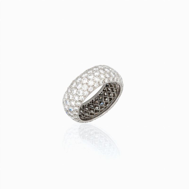 Anello Fascia Diamanti Firmato Tiffany & Co.