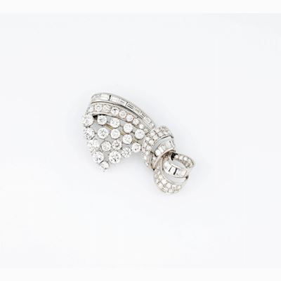 Spilla Fiocco con Diamanti