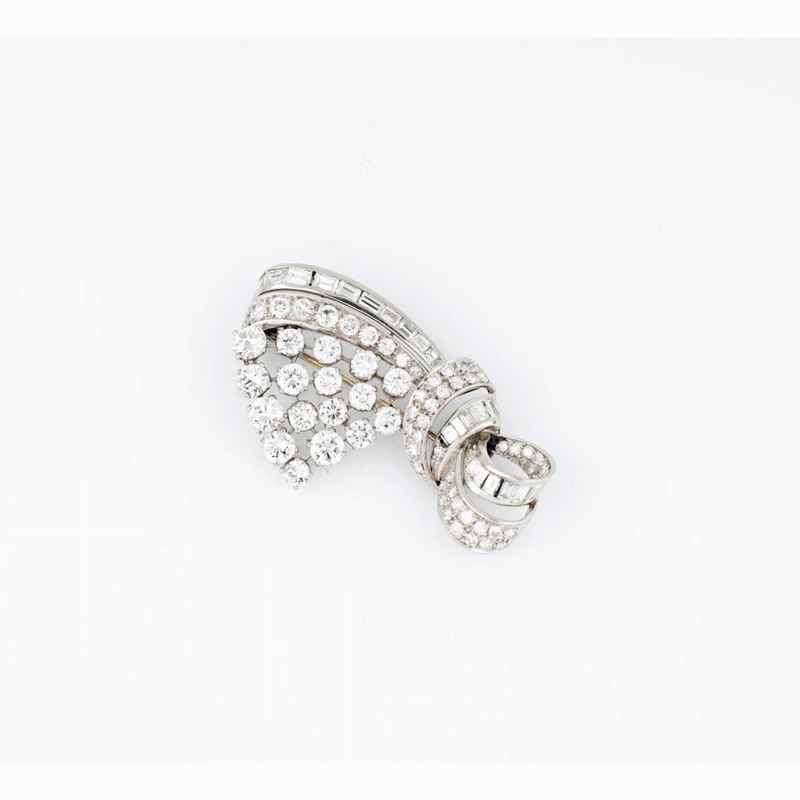 Spilla Fiocco con Diamanti