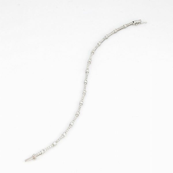 Bracciale tennis con diamanti