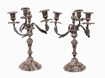 Coppia di Candelabri 3 Fiamme