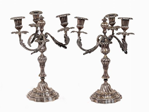 Coppia di candelabri 3 fiamme