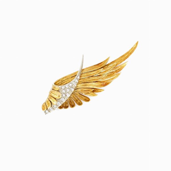 Spilla con diamanti  - Auction GIOIELLI E OROLOGI  XX SECOLO - Faraone Casa d'Aste