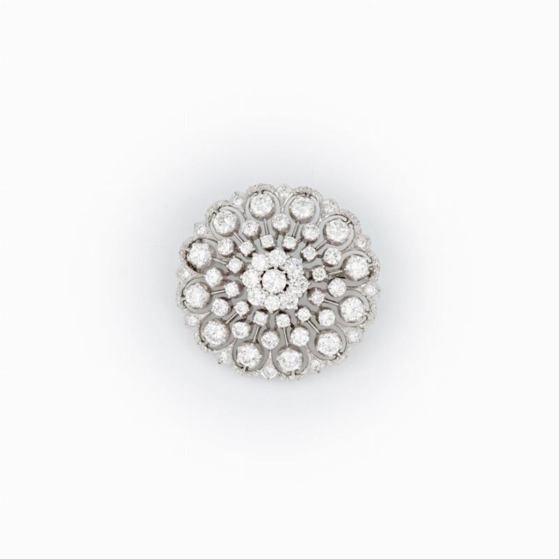 Spilla Traforata con Diamanti