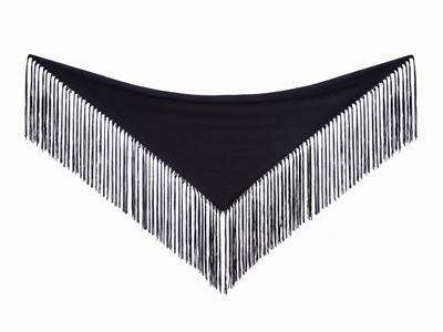 Scialle Hermès con Frange Nero