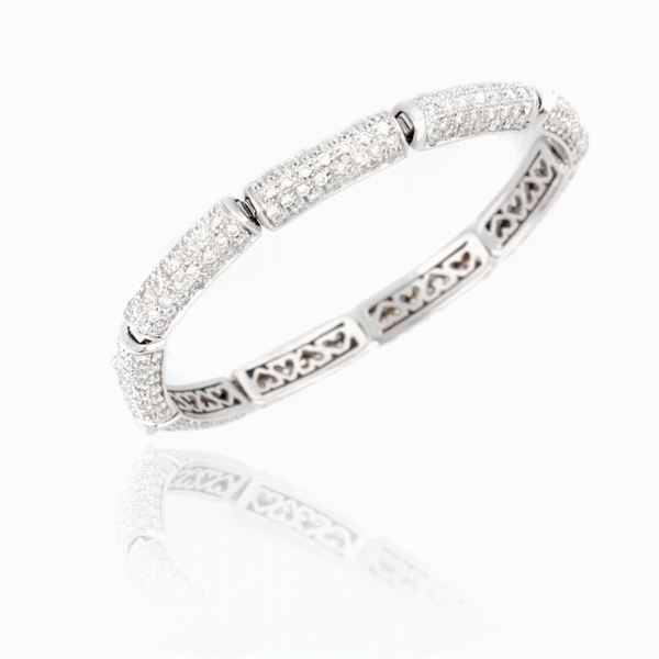 Bracciale a moduli con diamanti