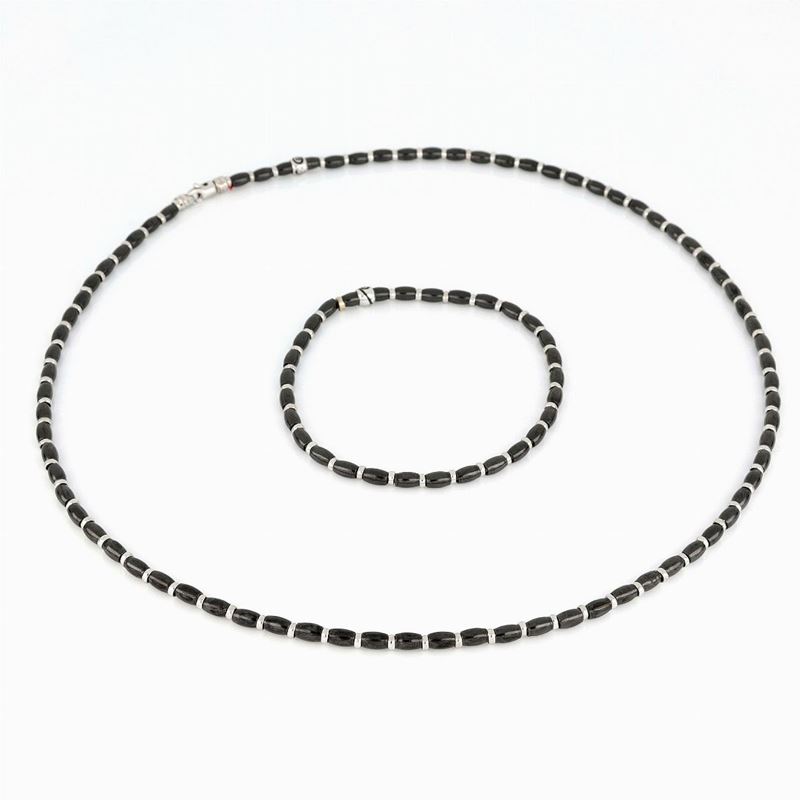 Demi-parure con Dischetti in Ceramica e Oro