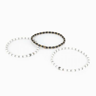 Bracciali Elastici con Dischetti in Oro e Ceramica