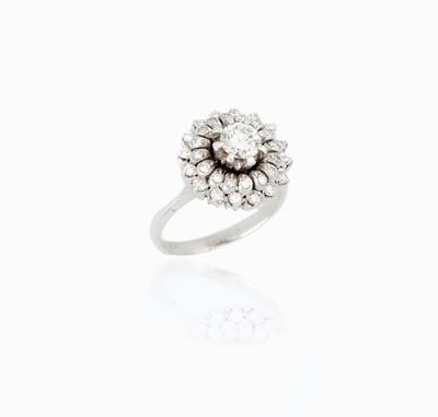 Anello Fiore con Diamanti