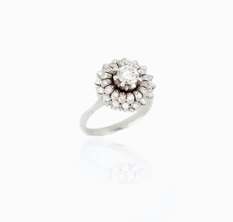 Anello Fiore con Diamanti