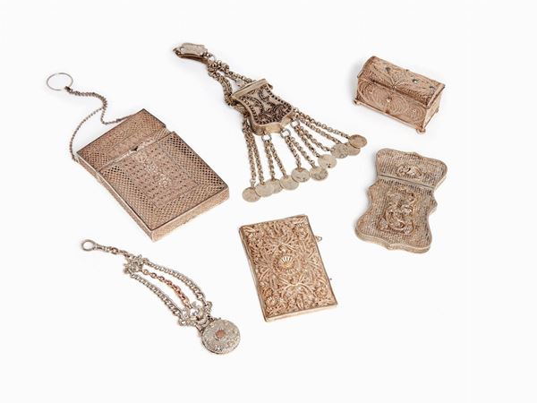 Lotto oggetti in filigrana di argento  - Asta ARGENTI - Faraone Casa d'Aste