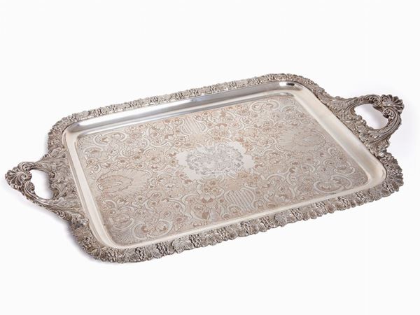 Vassoio decorato argentato  - Asta ARGENTI - Faraone Casa d'Aste
