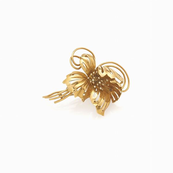 Spilla floreale  - Auction GIOIELLI E OROLOGI - Faraone Casa d'Aste
