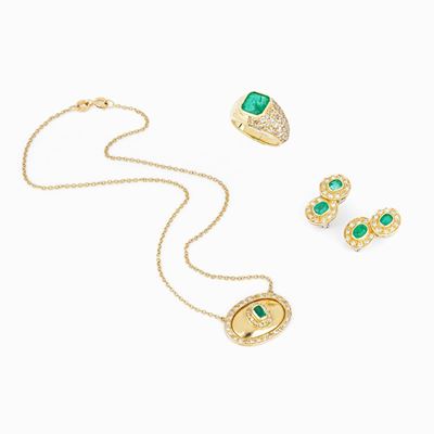 Demi-parure con Smeraldi