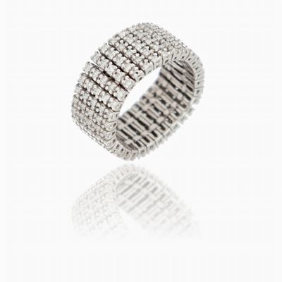 Anello Fascia con Diamanti