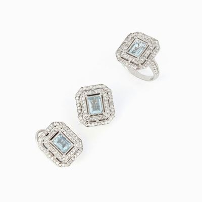 Demi-parure con Acquamarina