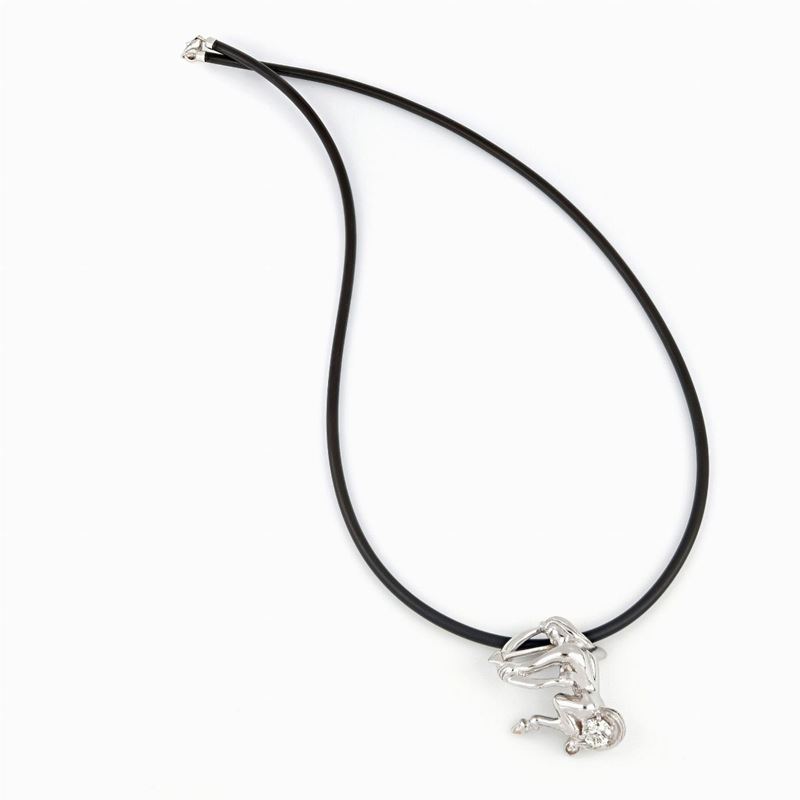 Pendente Sagittario con Diamante
