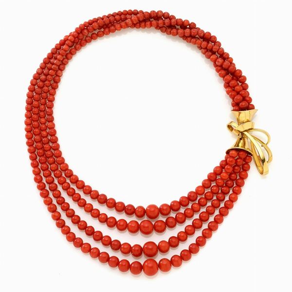Necklace with coral signed Faraone  - Auction GIOIELLI, OROLOGI E VINTAGE LUXURY GOODS - Faraone Casa d'Aste