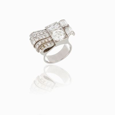 Anello Festone con Diamanti