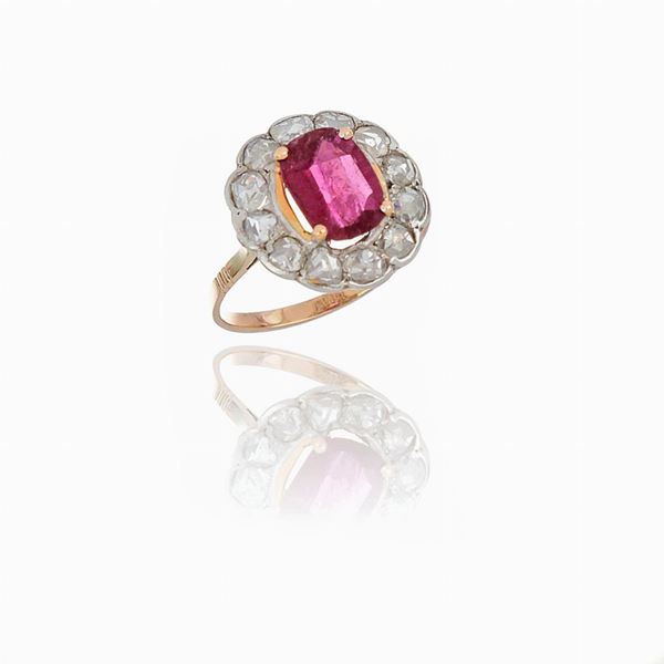 Ring with ruby