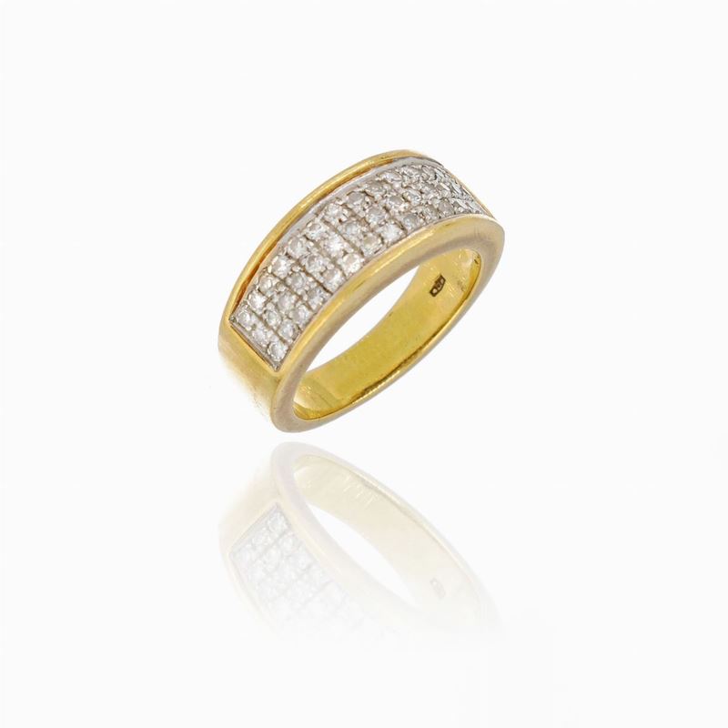 Anello Fascia con Diamanti