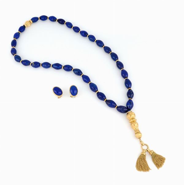 Demi-parure in lapislazuli