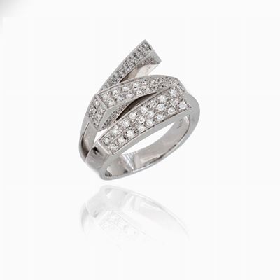 Anello Intreccio con Diamanti
