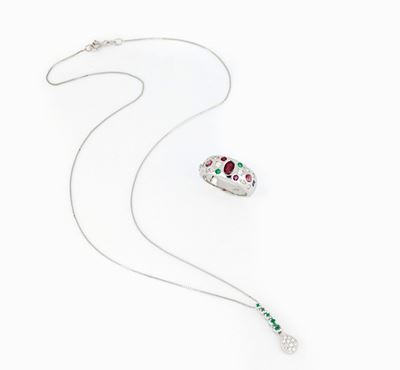 Demi-parure con Anello e Collana