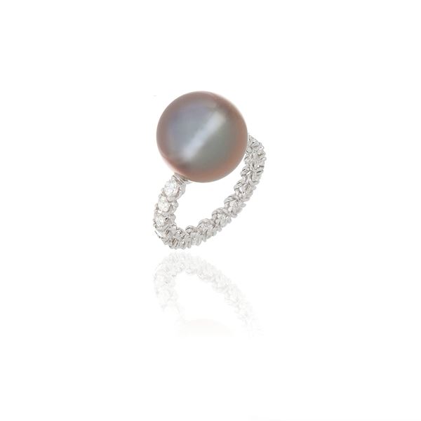 Ring eternelle with Tahiti pearl