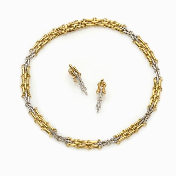 Demi-parure con diamanti