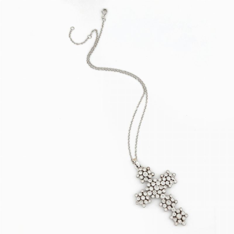Pendente a Croce con Diamanti