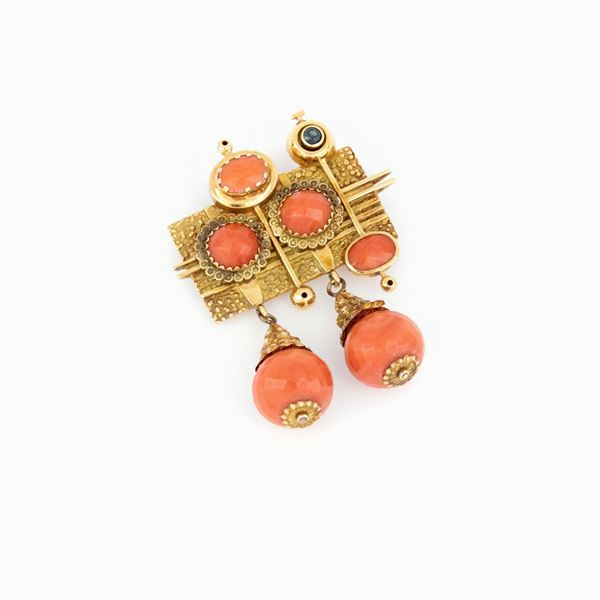 Brooch with coral attributable to Giorgio Facchini