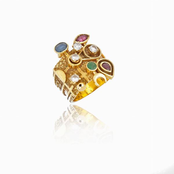 Geometric ring made by Giorgio Facchini