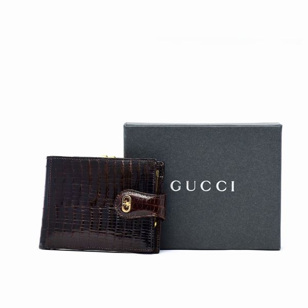 Gucci - Vintage Gucci wallet in crocodile