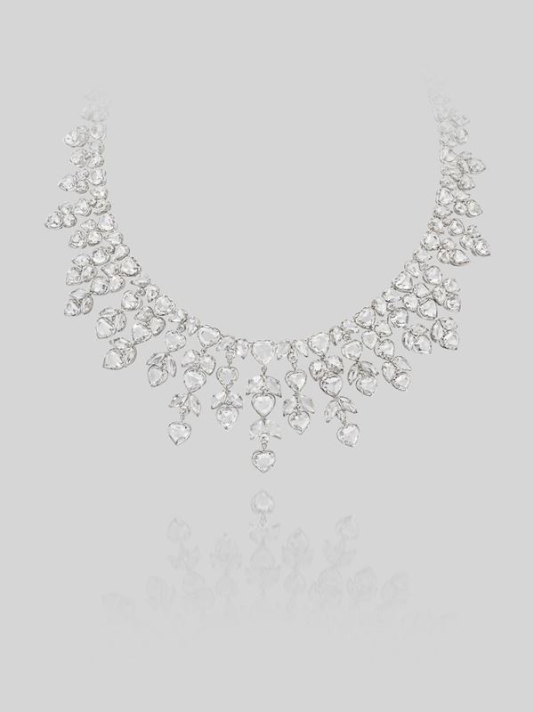 Elegante collana con diamanti   - Asta GIOIELLI, OROLOGI E VINTAGE LUXURY GOODS - Faraone Casa d'Aste