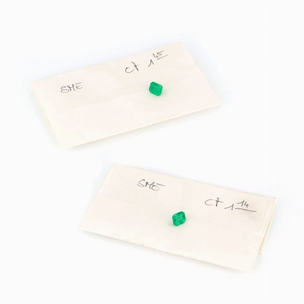 Two colombian emeralds