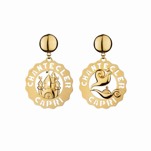 Chantecler : Orecchini Logo Chantecler  - Asta GIOIELLI, OROLOGI E VINTAGE LUXURY GOODS - Faraone Casa d'Aste