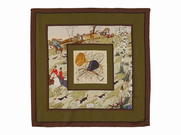 Gucci : Foulard Gucci Caccia alla volpe II, V. Accornero  - Asta GIOIELLI, OROLOGI E LUXURY GOODS - Faraone Casa d'Aste