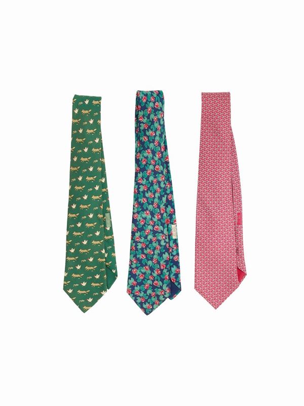 Hermes - Set of three Hermès ties