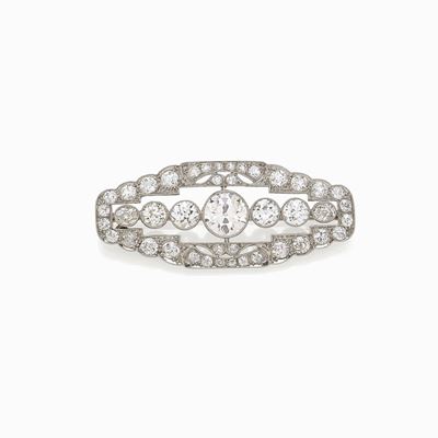 Spilla Belle Epoque Platino e Diamanti