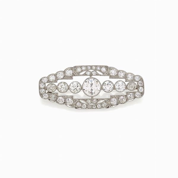 Belle Epoque platinum brooch