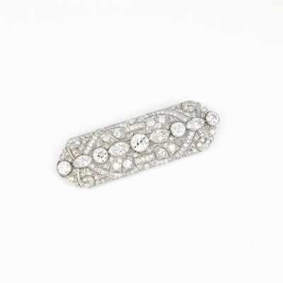 Spilla Belle Epoque Oro Bianco Platino e Diamanti