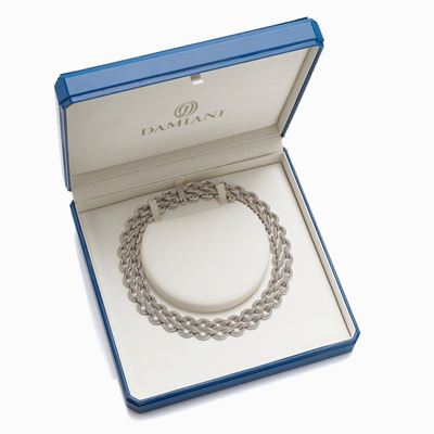 Girocollo Damiani Oro Bianco e Diamanti