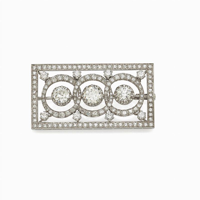Spilla Oro Bianco e Diamanti