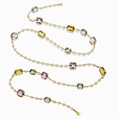 Collana Macchi Oro Giallo e Pietre Semipreziose