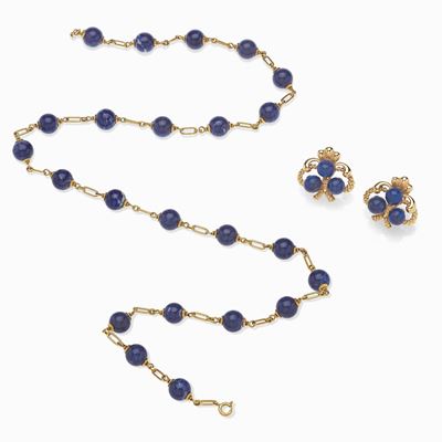 Orecchini e Collana Oro Lapislazzuli