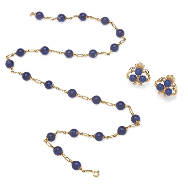 Gold and lapis lazuli set   - Auction GIOIELLI E OROLOGI - Faraone Casa d'Aste