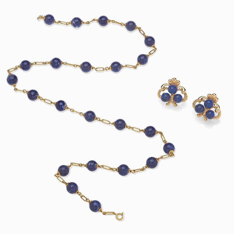 Orecchini e Collana Oro Lapislazzuli