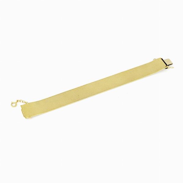 Yellow gold flexible bracelet