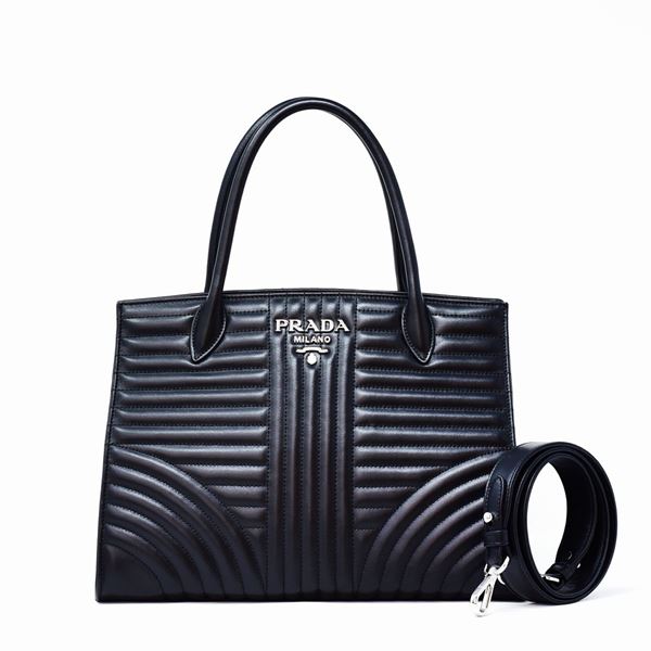 Prada : Borsa a mano Prada Diagramme tote  - Asta GIOIELLI, OROLOGI E LUXURY GOODS - Faraone Casa d'Aste